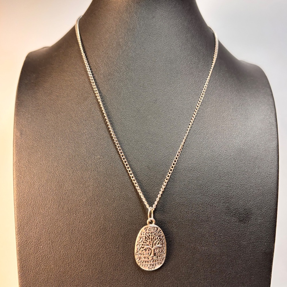 Y2K‎ Vintage Tree of Life Pendant Necklace Silver Boho Whimsygoth Goth Statement - Picture 5 of 7